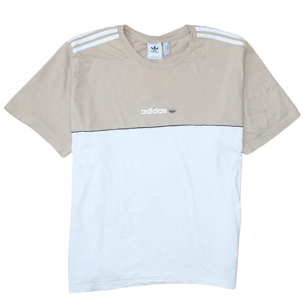Adidas 90's Short Sleeves Crew Neck T Shirt XXLarge (2XL) Beige Cream