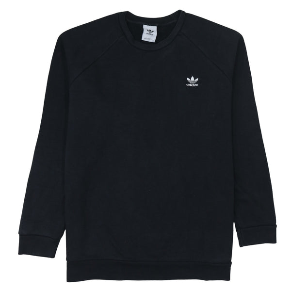 Adidas Black Sweatshirt Men's XLarge Embroidered Trefoil Logo Raglan Sleeve Pullover Top