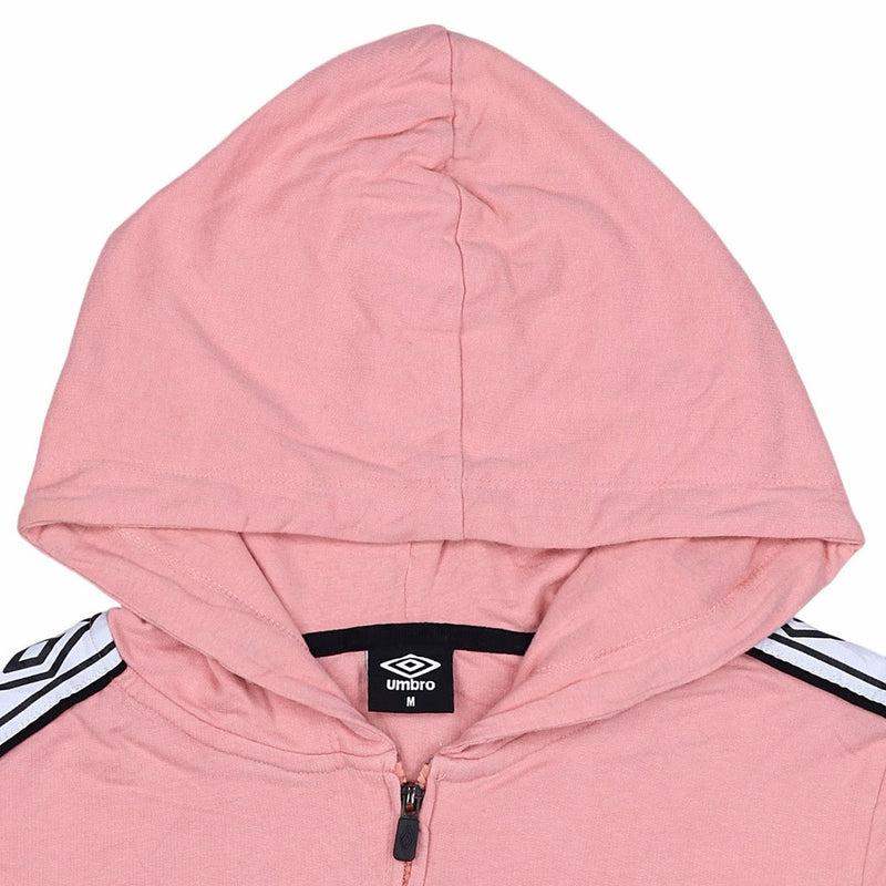 Umbro 90's Spellout Zip Up Hoodie Medium Pink