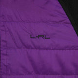 Ralph Lauren 90's Fleece Zip Up Puffer Windbreaker Jacket Large Black