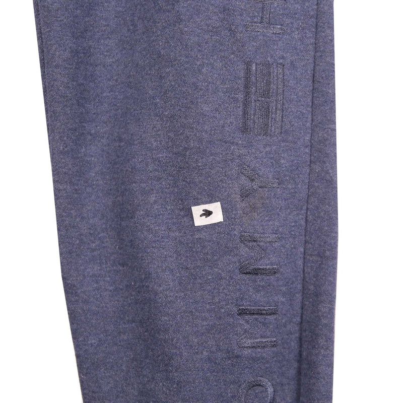 Tommy Hilfiger 90's Drawstring Elasticated Waistband Spellout Logo Joggers / Sweatpants Medium Grey