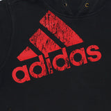 Adidas 90's Spellout Pullover Hoodie Small (missing sizing label) Black