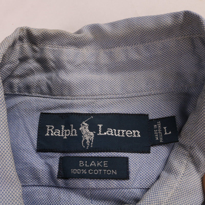 Ralph Lauren  Long Sleeve Button Up Shirt Large Blue