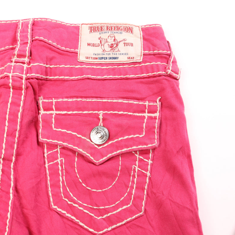 True Religion  Y2K Billy Super T Denim Skinny Jeans / Pants 28 Pink