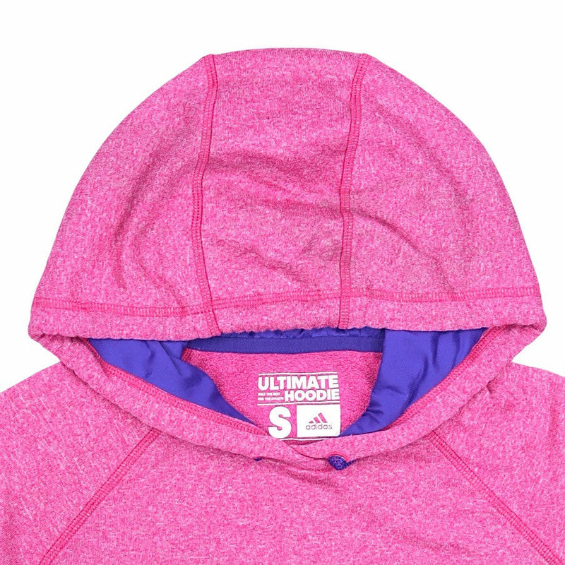 Adidas 90's Spellout Pullover Hoodie Medium (missing sizing label) Pink