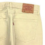 Levi's 90's Slim Denim Trousers 30 Beige Cream