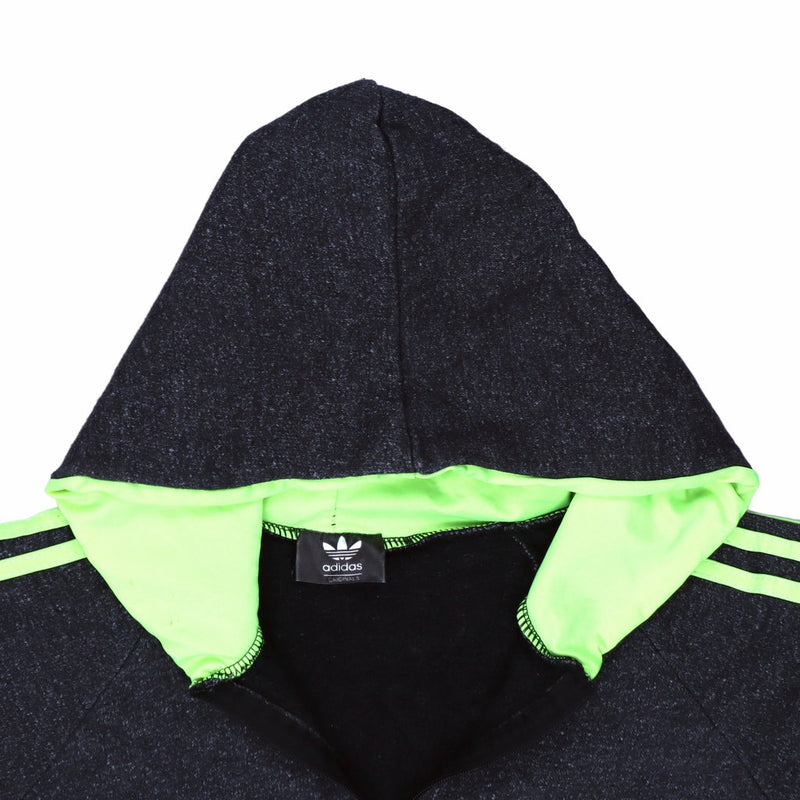 Adidas 90's Spellout Zip Up Hoodie XSmall Black