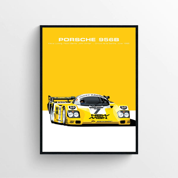 Monaco Vintage Ferrari Poster