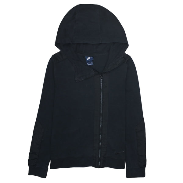 Nike 90's Plain Full Zip Up Hoodie Medium Black