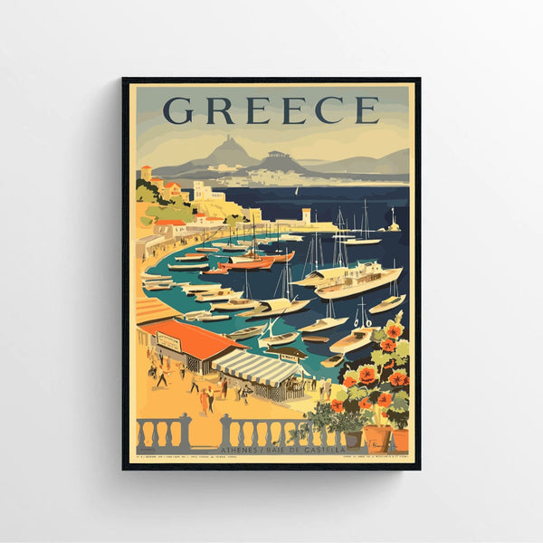 Greece Boat Print Poster