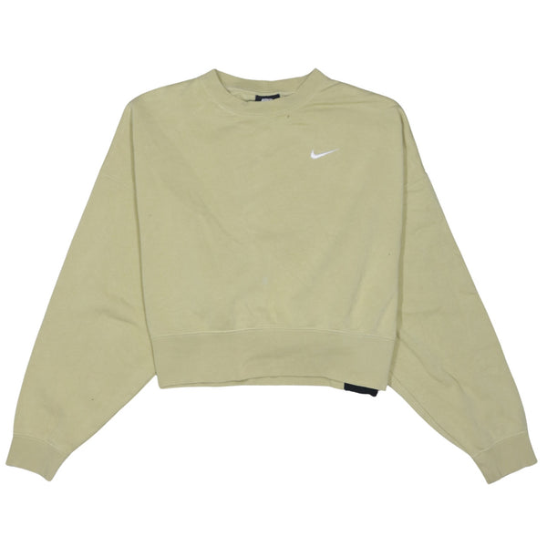 Nike 90's Swoosh Crew Neck Sweatshirt Medium Yellow