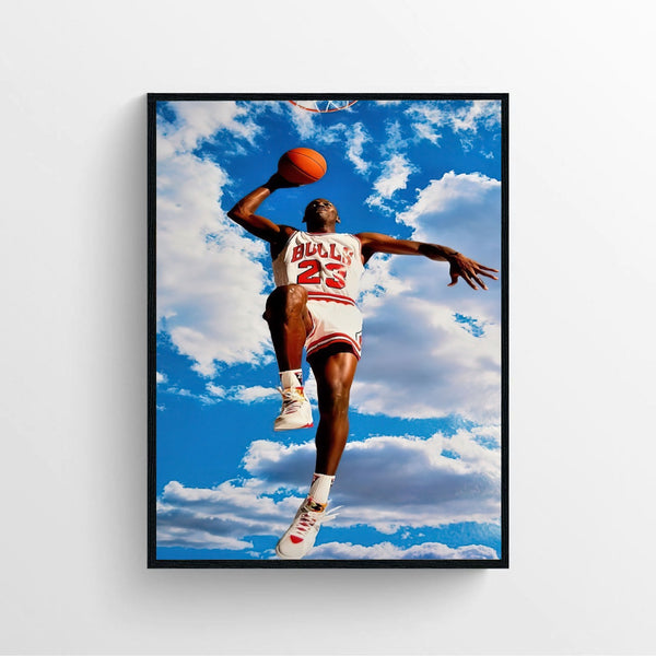 Michael Jordan Jump Jigsaw Puzzle Poster