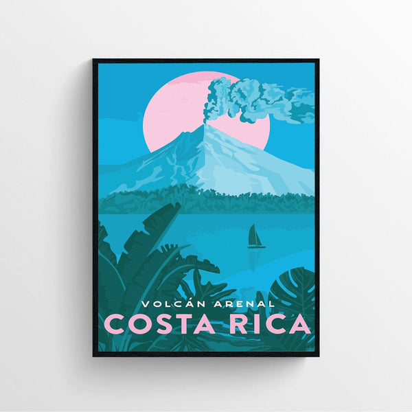 Costa Rica Vintage Travel Poster