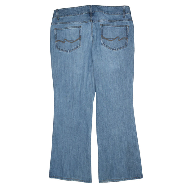 Faded Glory Light Blue Jeans Women's 36 Bootcut Five Pocket Mid Rise Denim Trousers