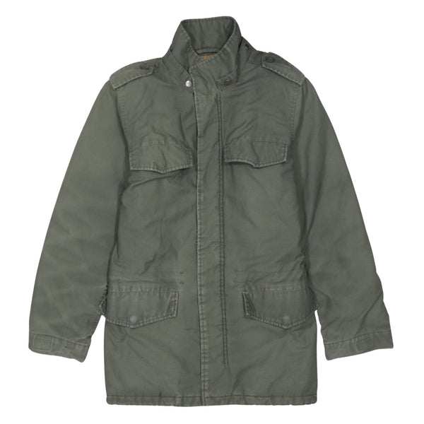 Carhartt 90's Plain Full Zip Up Windbreaker Medium Green