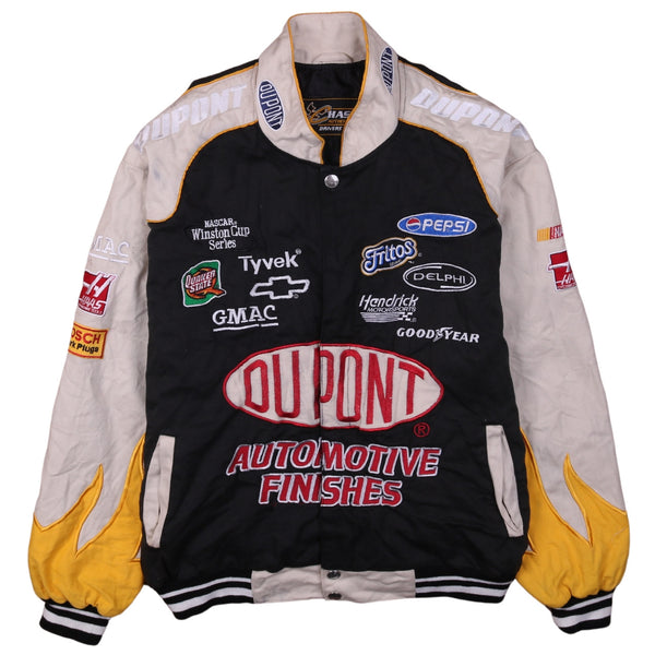 chase Authetics 90's Automotive Finishes Button up Nascar Jacket Large (missing sizing label) Black