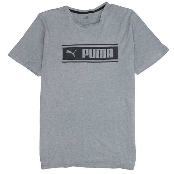 Puma 90's Spellout Short Sleeves T Shirt XLarge Grey