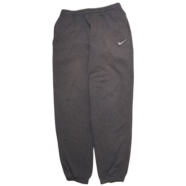 Nike 90's Swoosh Elasticated Waistband Drawstrings Joggers / Sweatpants Medium Grey