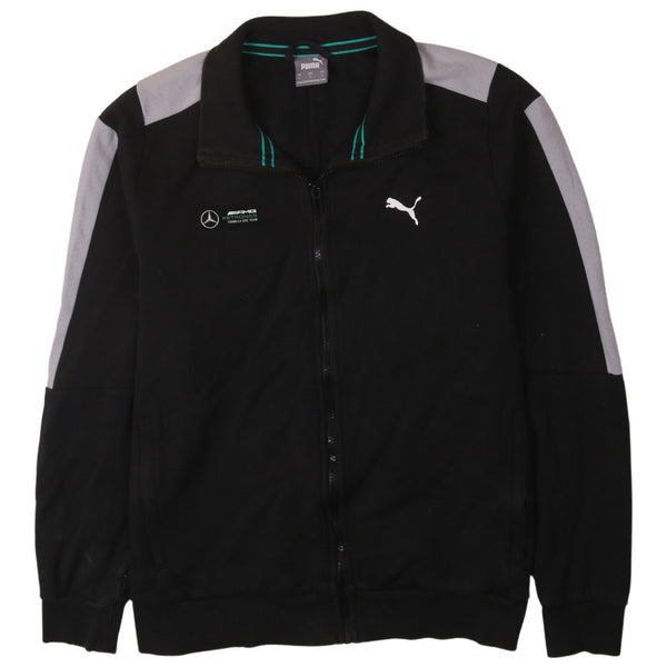 Puma 90's Heavyweight Full Zip Up Sweatshirt Large Black