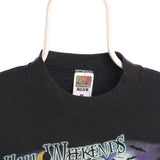 Fruit of the Loom 90's Hall Weekends Crewneck Sweatshirt Small Black