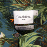 Goodfellow&Co 90's Hawaiian Pattern Short Sleeve Shirt Large Green