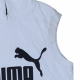 Puma 90's Vest Sleeveless Spellout Gilet Medium White