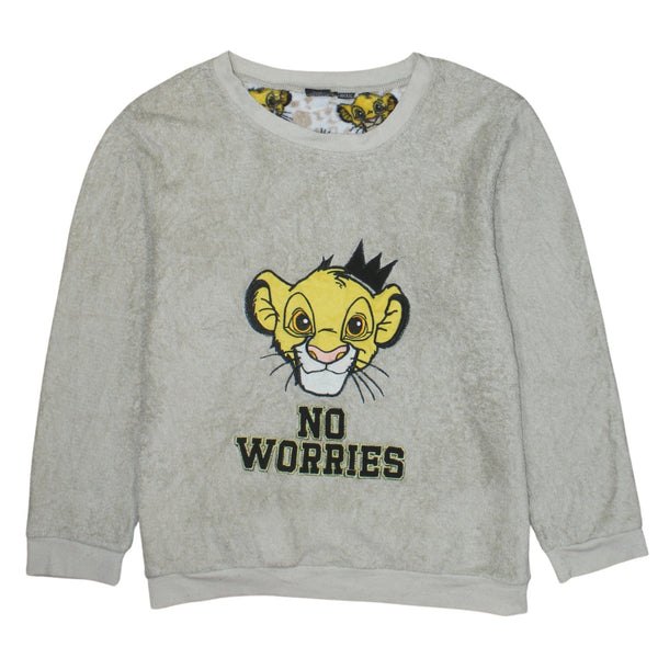 Disney 90's Lion King Crew Neck Sweatshirt Large Beige Cream