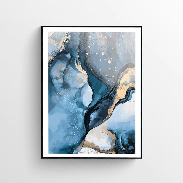 Blue Watercolour No1 Poster