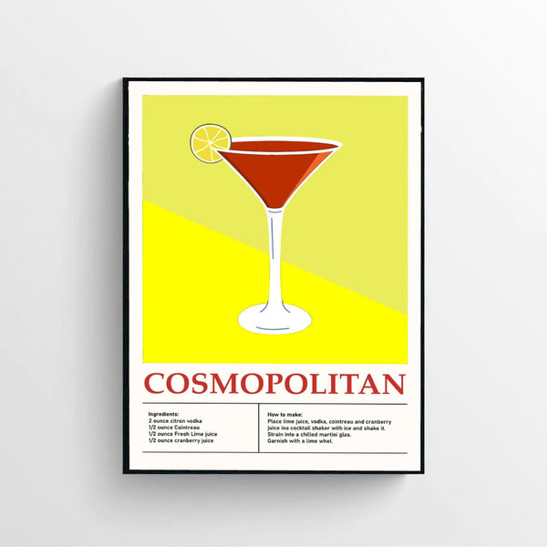 Cosmopolitan Cocktail Poster