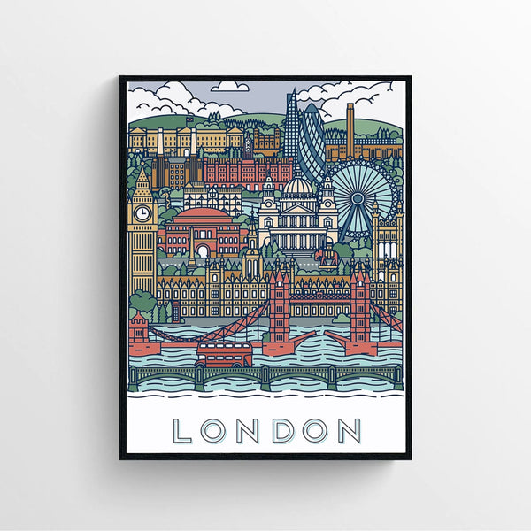 Graphical posters of Paris & London