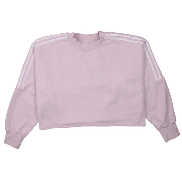 Adidas 90's Crop Crew Neck Sweatshirt Large Pink