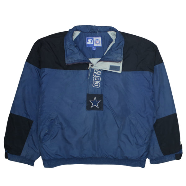 Starter 90's Lightweight Quarter Zip Windbreaker Large Black