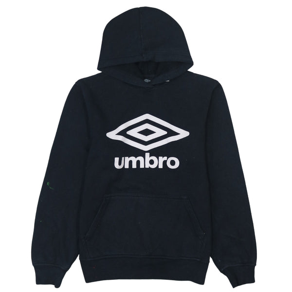 Authentic Umbro 90s Black Spellout Pullover Hoodie Men’s Small
