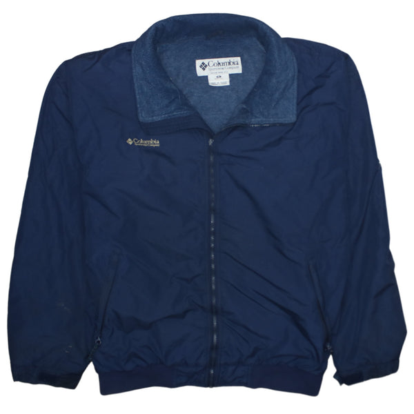 Columbia 90's Lightweight Full Zip Up Windbreaker XLarge Navy Blue