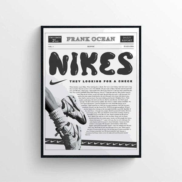 Nikes Blonde Frank Ocean Poster