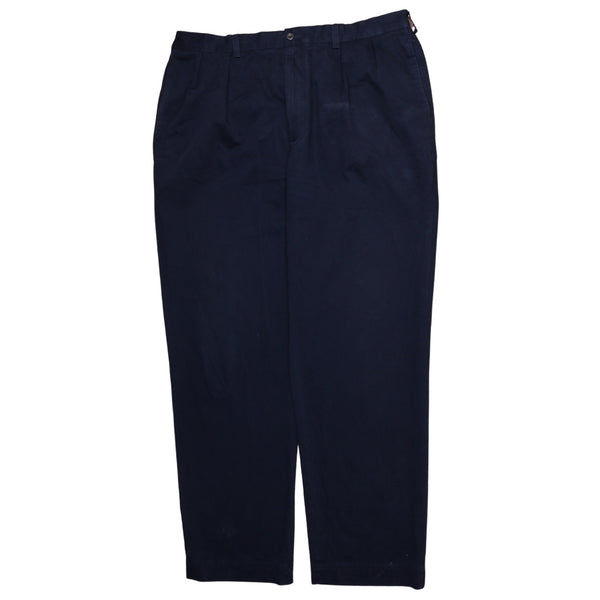 Polo Ralph Lauren 90's Straight Leg Baggy Trousers / Pants 40 Navy Blue