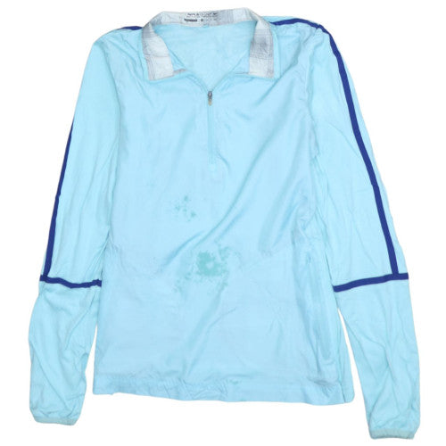 Nike Light Blue Windbreaker Men’s XSmall Quarter Zip Striped Sleeve Golf Jacket Top