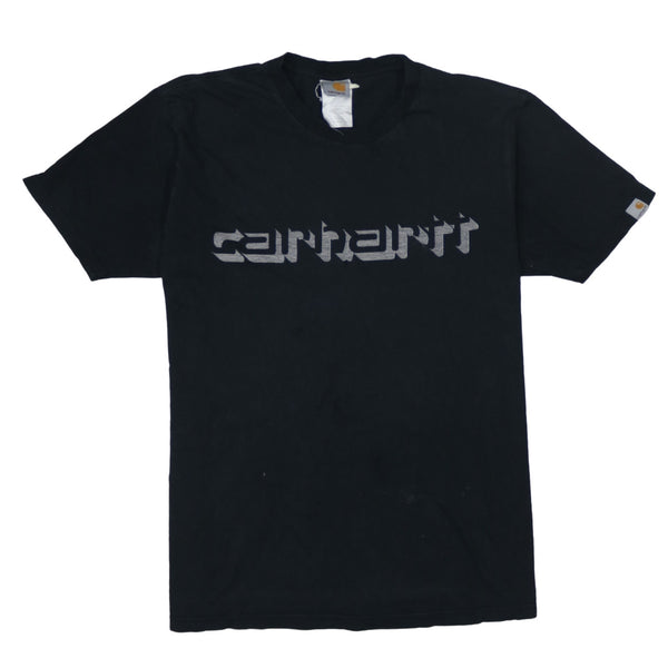Carhartt 90's Spellout Short Sleeves T Shirt Large Black