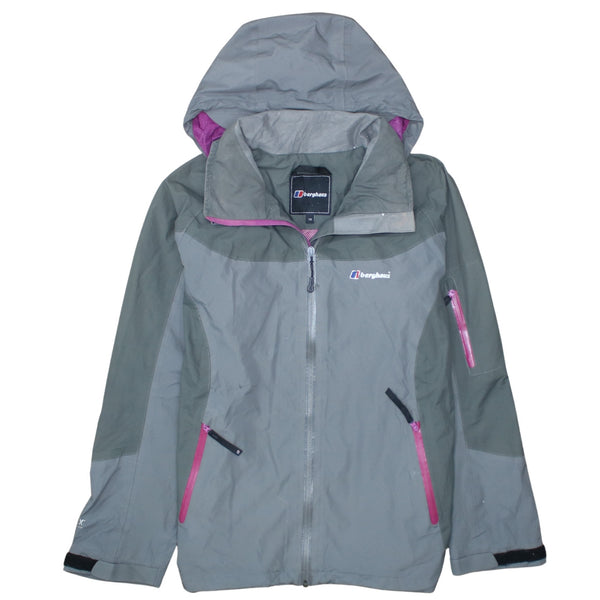 Berghaus 90's Hooded Full Zip Up Windbreaker Small  Grey