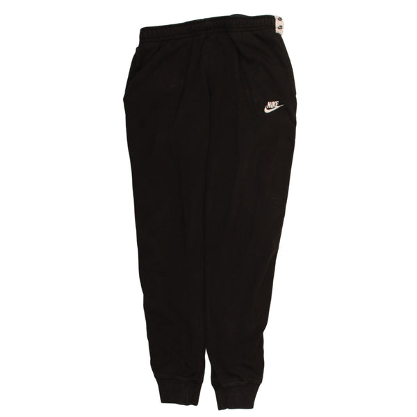 Nike 90's Swoosh Elasticated Waistband Drawstrings Joggers / Sweatpants Large Black