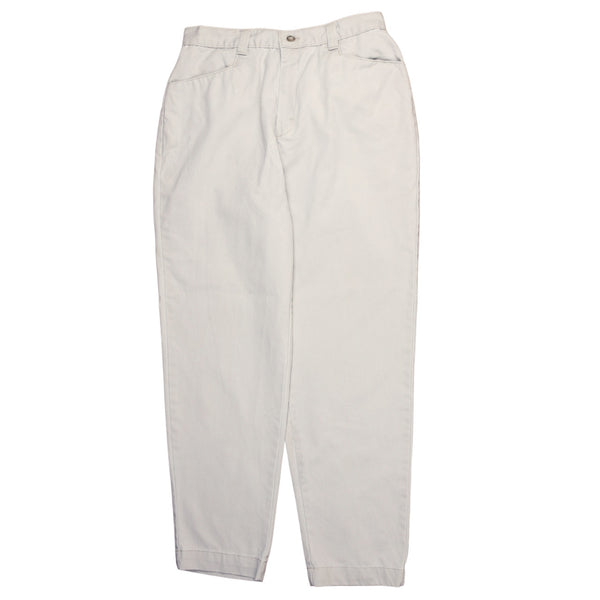 Lee 90's Straight Leg Baggy Trousers / Pants Small Beige Cream