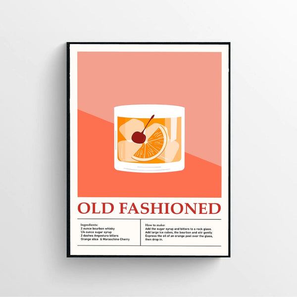 Old Fashioned Cocktail Poster