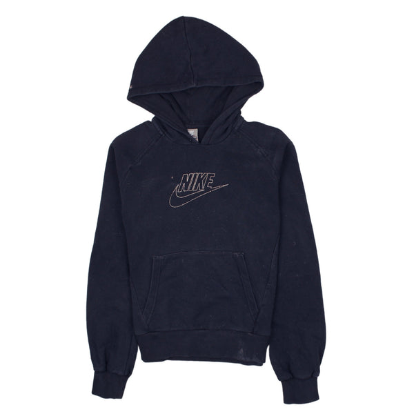 Nike 90's Spellout Center Middle Swooh Hoodie XLarge Navy Blue