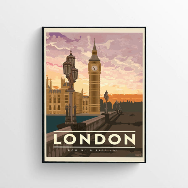 KAIMI Vintage Travel Poster London Poster