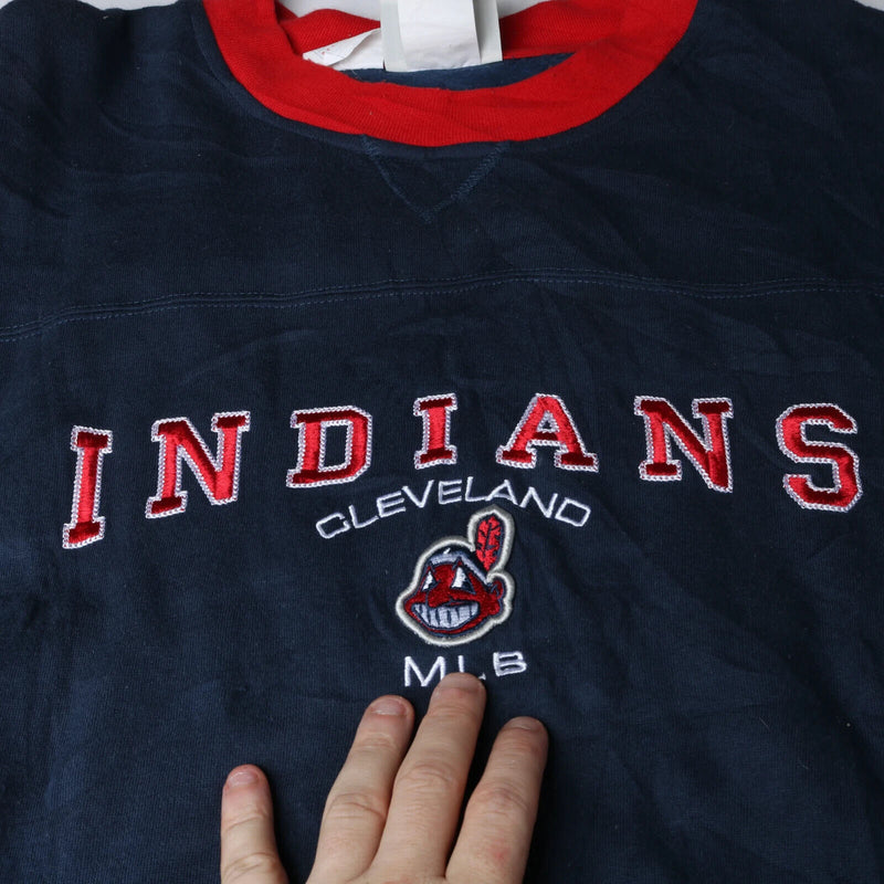Lee Indians Cleveland NFL Sweatshirt XLarge Navy Blue