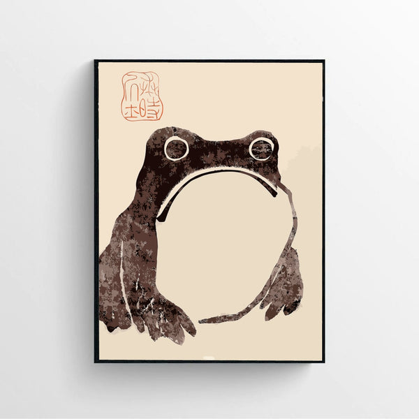 Japanese Frog Poster, Matsumoto Hoji Print