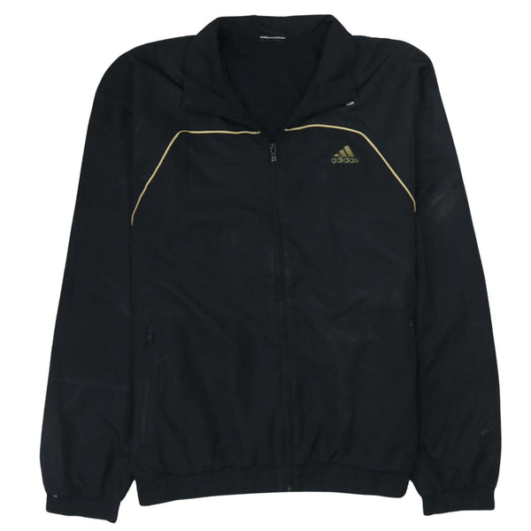 Adidas 90's Lightweight Full Zip Up Windbreaker Medium  Black