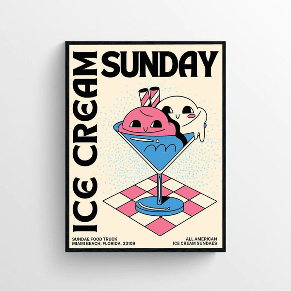 Vintage Ice Cream Poster