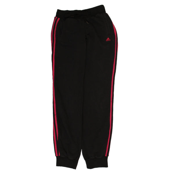 Adidas 90's Elasticated Waistband Drawstrings Joggers / Sweatpants XSmall Black