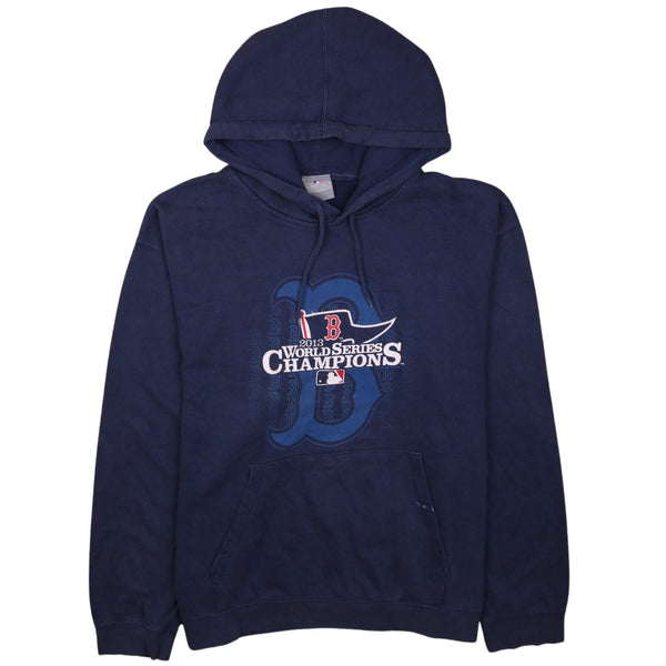 Vintage 90s Genuine Spellout Pullover Hoodie Navy Blue XXLarge